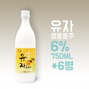 행운 유자 생동동주 750ml*6병